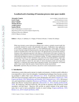 Localized active learning of Gaussian process state space models