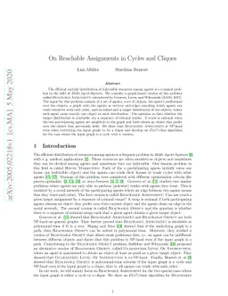 On Reachable Assignments in Cycles and Cliques