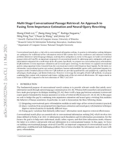 Multi-Stage Conversational Passage Retrieval: An Approach to Fusing Term
  Importance Estimation and Neural Query Rewriting