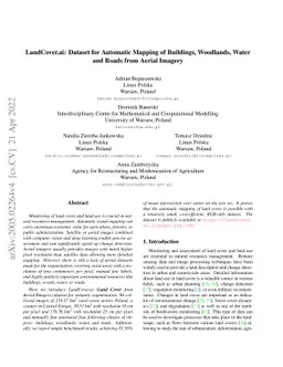 LandCover.ai: Dataset for Automatic Mapping of Buildings, Woodlands,
  Water and Roads from Aerial Imagery