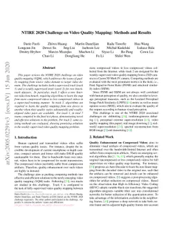 NTIRE 2020 Challenge on Video Quality Mapping: Methods and Results