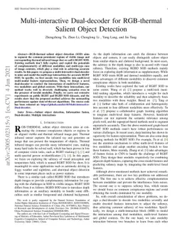 Multi-interactive Dual-decoder for RGB-thermal Salient Object Detection