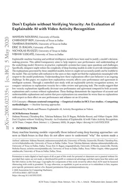Don't Explain without Verifying Veracity: An Evaluation of Explainable
  AI with Video Activity Recognition
