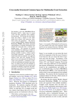 Cross-media Structured Common Space for Multimedia Event Extraction