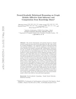 Neural-Symbolic Relational Reasoning on Graph Models: Effective Link
  Inference and Computation from Knowledge Bases