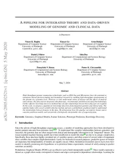 A Pipeline for Integrated Theory and Data-Driven Modeling of Genomic and
  Clinical Data