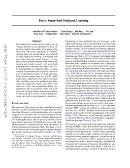 Partly Supervised Multitask Learning