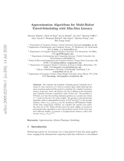 Approximation Algorithms for Multi-Robot Patrol-Scheduling with Min-Max
  Latency