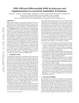 EDD: Efficient Differentiable DNN Architecture and Implementation
  Co-search for Embedded AI Solutions