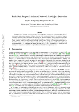 ProbaNet: Proposal-balanced Network for Object Detection