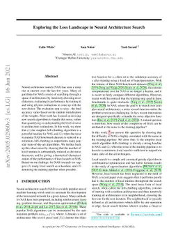 Exploring the Loss Landscape in Neural Architecture Search