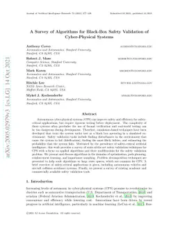 A Survey of Algorithms for Black-Box Safety Validation of Cyber-Physical
  Systems
