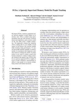 PeTra: A Sparsely Supervised Memory Model for People Tracking