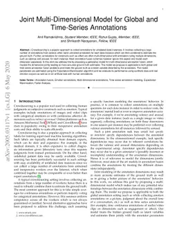 Joint Multi-Dimensional Model for Global and Time-Series Annotations