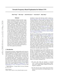 Towards Frequency-Based Explanation for Robust CNN