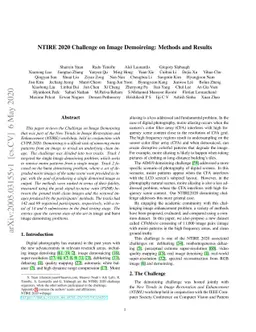 NTIRE 2020 Challenge on Image Demoireing: Methods and Results