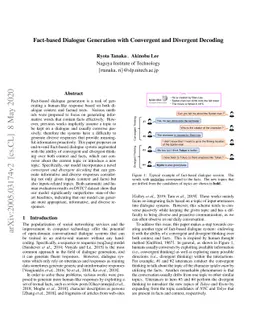 Fact-based Dialogue Generation with Convergent and Divergent Decoding