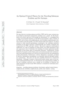 An Optimal Control Theory for the Traveling Salesman Problem and Its
  Variants