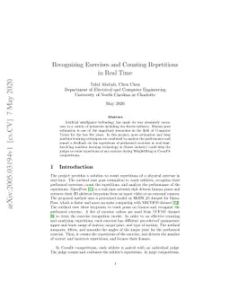 Recognizing Exercises and Counting Repetitions in Real Time