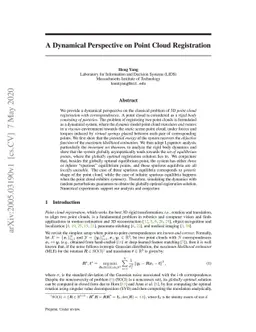A Dynamical Perspective on Point Cloud Registration