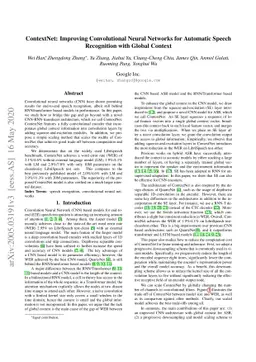 ContextNet: Improving Convolutional Neural Networks for Automatic Speech
  Recognition with Global Context