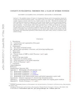 Conley's fundamental theorem for a class of hybrid systems