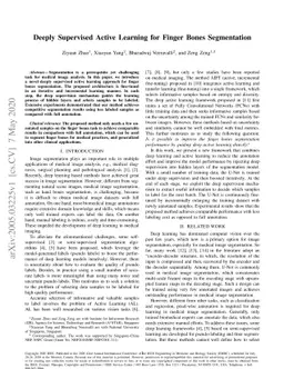 Deeply Supervised Active Learning for Finger Bones Segmentation