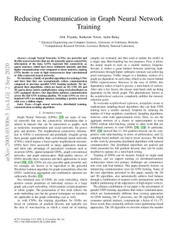 Reducing Communication in Graph Neural Network Training