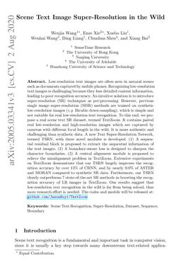 Scene Text Image Super-Resolution in the Wild