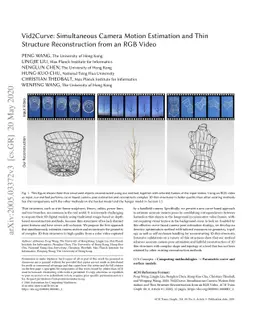 Vid2Curve: Simultaneous Camera Motion Estimation and Thin Structure
  Reconstruction from an RGB Video
