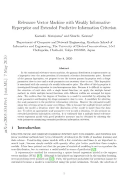 Relevance Vector Machine with Weakly Informative Hyperprior and Extended
  Predictive Information Criterion