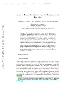 Curious Hierarchical Actor-Critic Reinforcement Learning