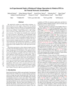 An Experimental Study of Reduced-Voltage Operation in Modern FPGAs for
  Neural Network Acceleration