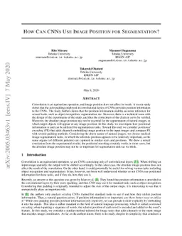 How Can CNNs Use Image Position for Segmentation?
