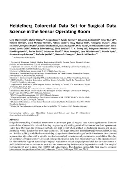 Heidelberg Colorectal Data Set for Surgical Data Science in the Sensor
  Operating Room