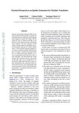 Practical Perspectives on Quality Estimation for Machine Translation