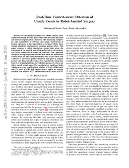 Real-Time Context-aware Detection of Unsafe Events in Robot-Assisted
  Surgery