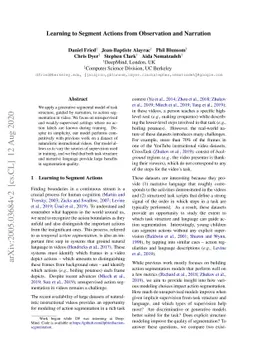 Learning to Segment Actions from Observation and Narration