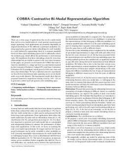 COBRA: Contrastive Bi-Modal Representation Algorithm
