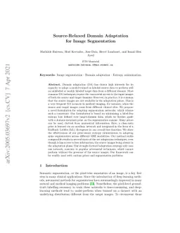 Source-Relaxed Domain Adaptation for Image Segmentation
