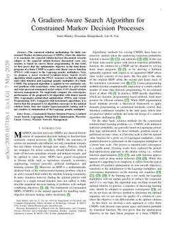 A Gradient-Aware Search Algorithm for Constrained Markov Decision
  Processes