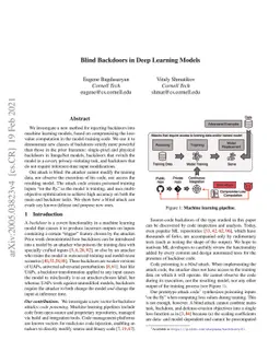Blind Backdoors in Deep Learning Models