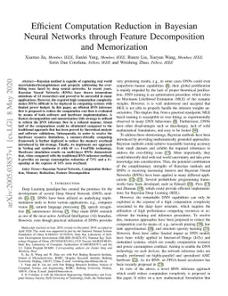 Efficient Computation Reduction in Bayesian Neural Networks Through
  Feature Decomposition and Memorization
