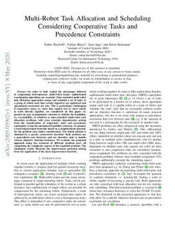 Multi-Robot Task Allocation and Scheduling Considering Cooperative Tasks
  and Precedence Constraints
