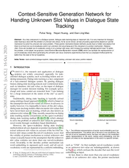 Context-Sensitive Generation Network for Handing Unknown Slot Values in
  Dialogue State Tracking