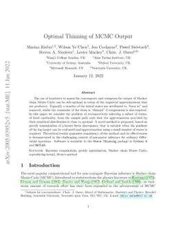 Optimal Thinning of MCMC Output