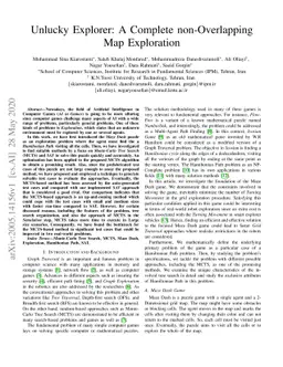 Unlucky Explorer: A Complete non-Overlapping Map Exploration