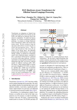 HAT: Hardware-Aware Transformers for Efficient Natural Language
  Processing