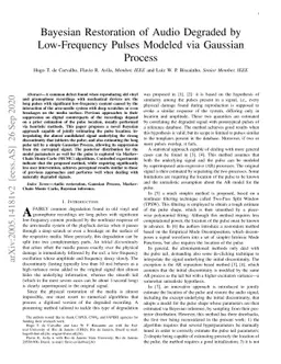 Bayesian Restoration of Audio Degraded by Low-Frequency Pulses Modeled
  via Gaussian Process
