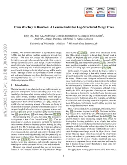 From WiscKey to Bourbon: A Learned Index for Log-Structured Merge Trees